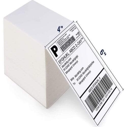 Thermal Shipping Labels 4X6in Shipping Label paper rolls for thermal printer Compatible with Zebra Sticker Printer 500page lable