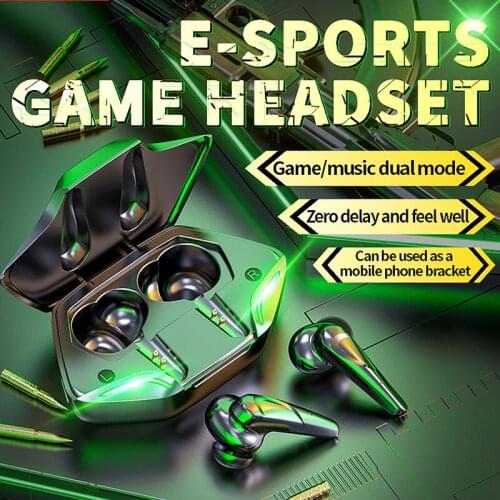 Bluetooth Earphone Wireless 5.2 TWS Earbuds Headset Low Latency Headphone Dual Mode Stereo Sports Waterproof Noise Reduction