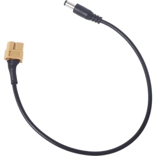 Ultra-soft 30cm/11.8 inch XT60 Adapter Cable XT60 Male Bullet Connector To Male DC 5.5mm X 2.5mm Power Cable