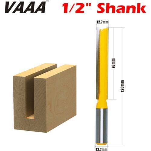 VAAA !PC 1/2" Shank Long 1/2" Diameter X 3" Height Straight Router Bit Woodworking cutter Tenon Cutter for Woodworking