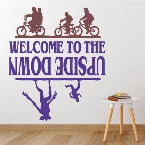 Funny Stickers Wall Stranger Things Wallpaper Home Decor For Kids Room Livingroom decoration Removable Vinyl Decals HY1874