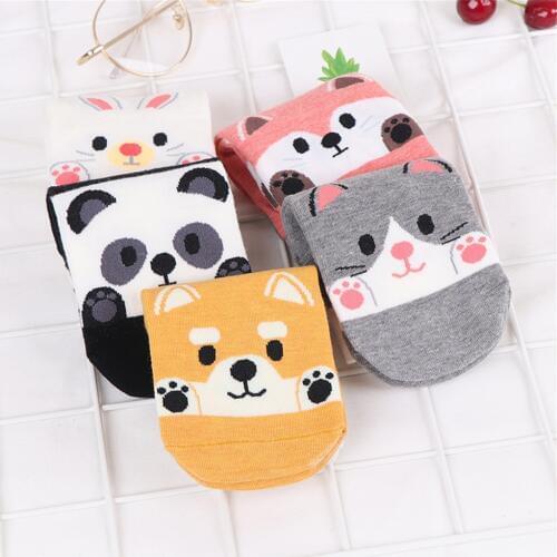 Funny Socks Panda Socks Women Man Cotton SocksAnimal Art Animation Character Cute Gift Ankle Sock Calcetines Mujer Divertido