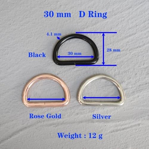 1 Pcs 30mm Metal High Quality Hand Bag Purse Strap Belt Dog Collar Chain Web D Ring Buckle DIY Heavy Duty Strong Thickness 30-D