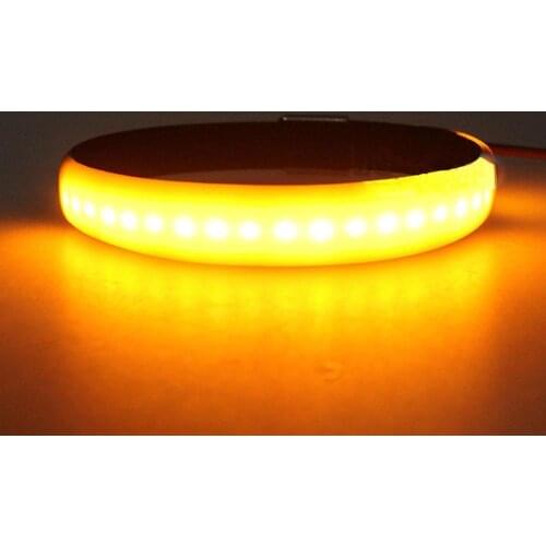 1pc Amber LED DC 12V Motorcycle Fork Turn Signal Light Strip For Clean Custom Look High Quality