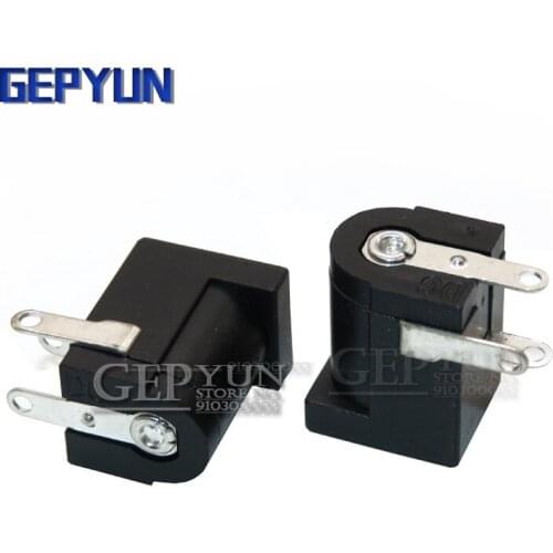 10PCS DC-005 Black and White DC Power Jack Socket Connector DC005 5.5*2.1mm 2.1 socket Round the needle new Gepyun