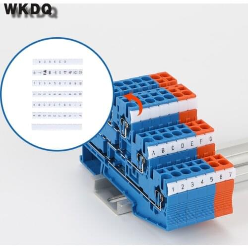 10Pcs ZBFM5 Label For Multi-Level PT/ST 2.5 mm² Number Blank ZBFM 5 DIN Rail Terminal Block Accessories Zack Marker Strips