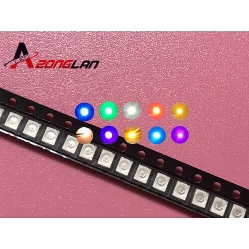 100pcs/lot SMD LED Diodes 3528 1210 Diode SMD LED Diodo Kit Green RED WARM White ICE Blue Yellow Pink Purple-UV Orange rgb