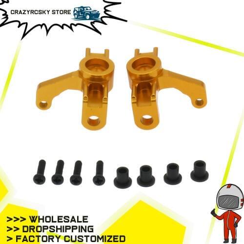 2PCS Alloy Aluminum Steering Hub Carrier For Rc Hobby Model Car 1/14 Lc Racing Full Series BE6036 Steering Blocks