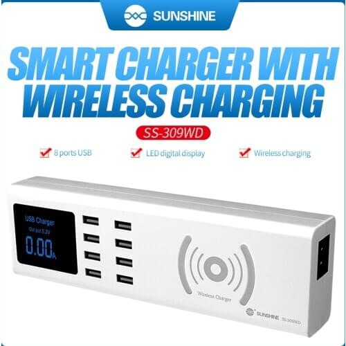 8 Port USB Charger Quick Charge Mobile Phone Chargers Adapter Wireless Charger Charging Station For iPhone Huawei Xiaomi tables