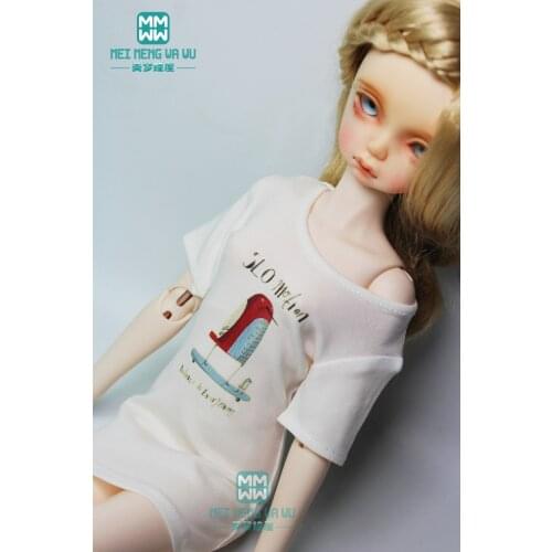 BJD accessoris doll clothes for 42cm--45cm 1/4 BJD doll fashion leisure cartoon pictures long T-shirt