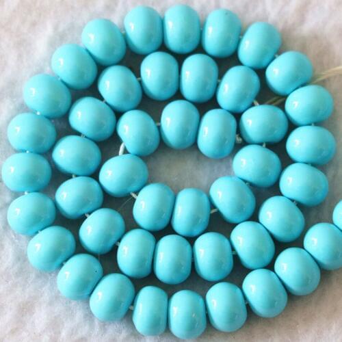 Bohemia New 5x8mm Rondelle Abacus Baking Paint Glass Beads Orange Blue Diy Loose Beads Jewelry Womens jewelry 15inch B1080