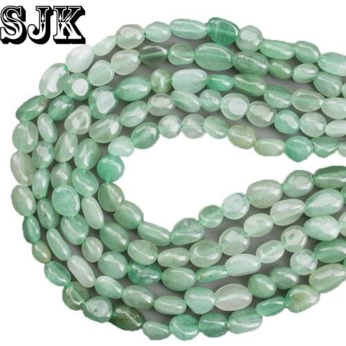 Natural Stone Irregular Green Aventurine Jades Gravel Beads 6-8mm 8-10mm DIY Necklace Earring For Jewelry Making Accessories