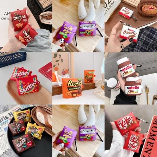 3d natural artesian Water case For AirPods 2 1 3 Pro Chocolate chip cookies box soft silicone Wireless bluetooth earphone cover