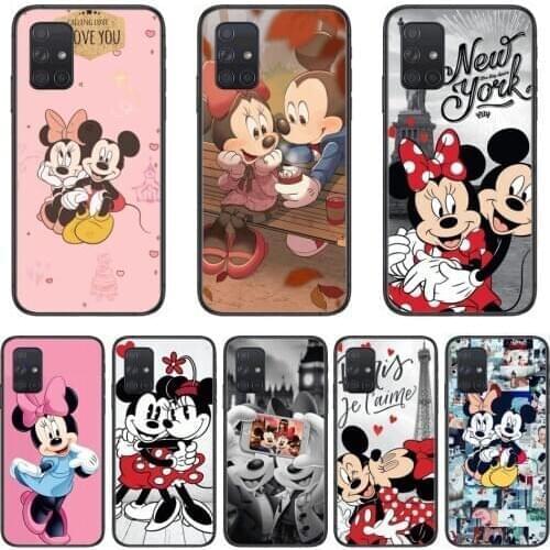 Mickey Phone Case Hull For Samsung Galaxy A 50 51 20 71 70 40 30 10 E 4G 5G S Black Shell Art Cell Cover