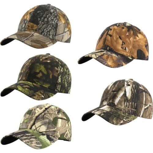 Men Women Camouflage Fishing Hat Leaf Camo Baseball Cap for Fishing Mountaineering Hiking Outdoor Sunshade Hat
