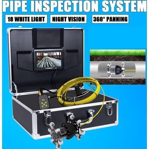 WP90D Endoscope Camera with DVR Function 360 Degree Rotation Checking 9'' TFT LCD Monitor Industrial Pipe Wall Sewer Inspection