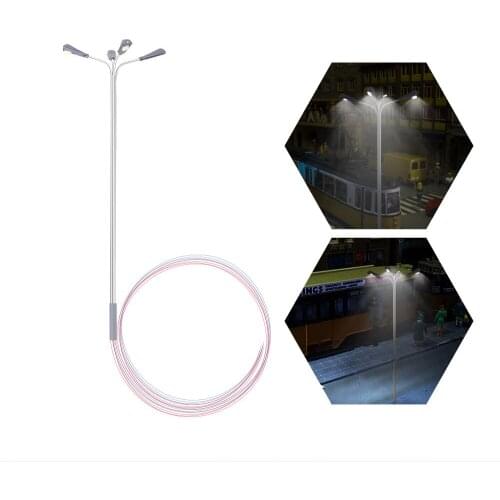 6pcs Diorama light Model Railway Train 3V Led Lamp Lighting Sand Table Scene Layout Garden Street Micro Landscape Four Heads