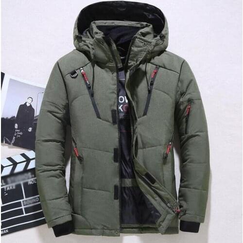 Men Parka Coats 2020 Winter Jacket Thicken Hooded Waterproof Outwear Mens Warm Casual Coat Solid Color Outdoor Overcoat Clothing