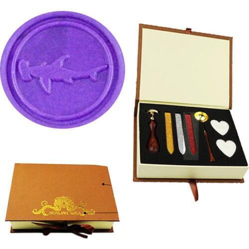 Shark Wax Seal Stamp Set Vintage Classical Wax Stamp Kit for Cards Envelopes Invitations Wine Packages