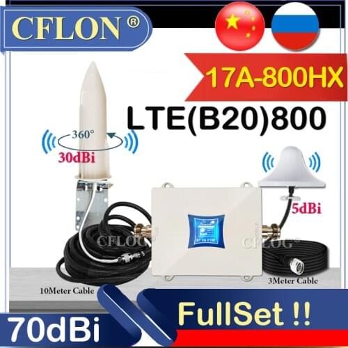 New!! Cellphone Signal Booster B20 800 1800 2100 2600Mhz 4G Cellular Booster MobilePhone GSM Repeater 2G3G4G Cellular Amplifier