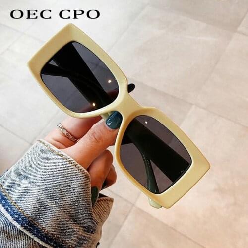 OEC CPO Square Sunglasses Women Brand Fashion Punk Rectangle Sun Glasses Men Retro Shades Steampunk Eyewear Gafas De Sol Mujer