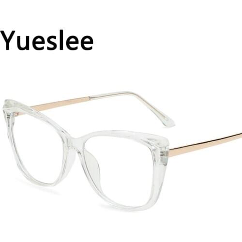 49753 Plastic Titanium Anti Blue Light Retro Cat Eye Glasses Frame Men Women Optical Fashion Computer Eyeglasses