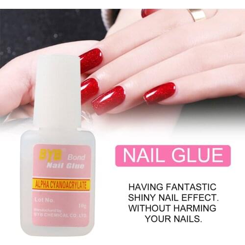 Finger Protecting Gel Glue False Nail Beauty Glue Tips Glitter Acrylic Decoration With Brush Nail Polish Nail Decoration