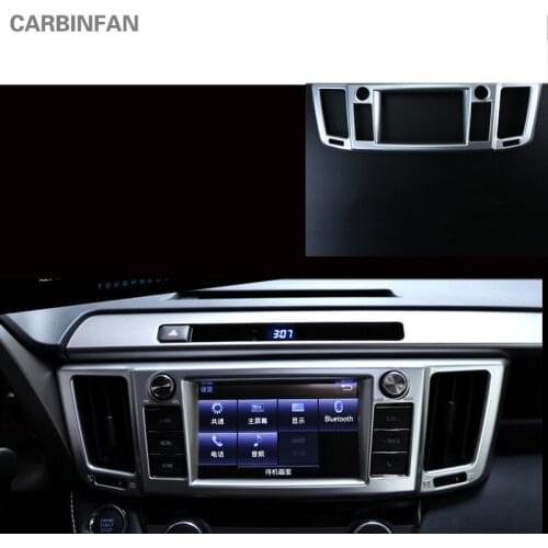 Central control navigation panel air conditioner outlet decorative frame Car interior Mouldings Trim for Toyota RAV4 P146