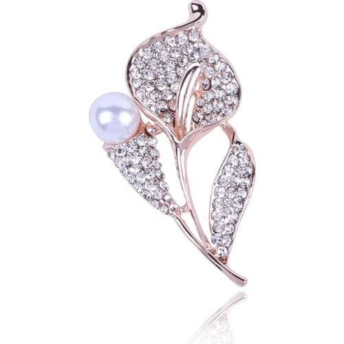 Popular Ins Trendy Brooches Retro Accessories Brooch Pin Lily Flower Bouquet Brooches Pins For Women Formal dress Accessories