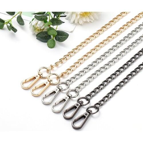 Width 8mm Handbag Shoulder Bag Chains Strap Purse Metal Chain 40-150cm Handles Bag Accessories Chain For Women Bag High Quality