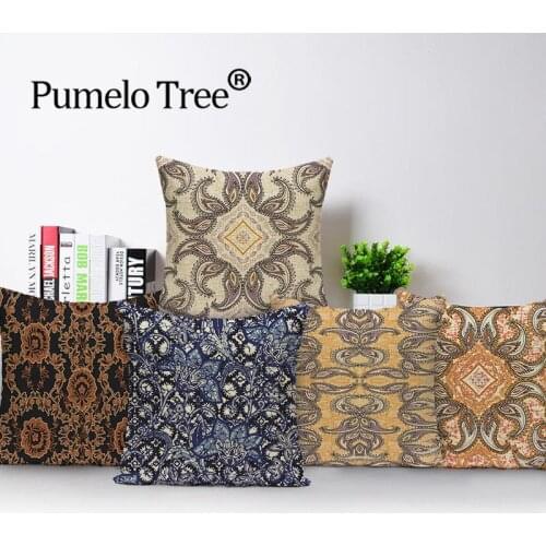 Vintage Floral Pillow Cover Home Decoration Scandinavian Style Case on The Pillow Custom Cushion Photo Linen Cushion Covers