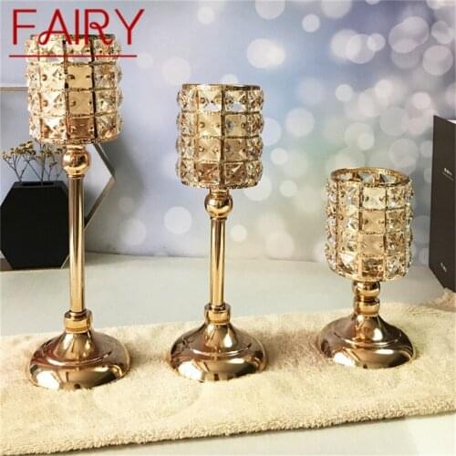 FAIRY Candle Table Lamp Crystal Light Modern Gold Retro Decoration Luxury For Home