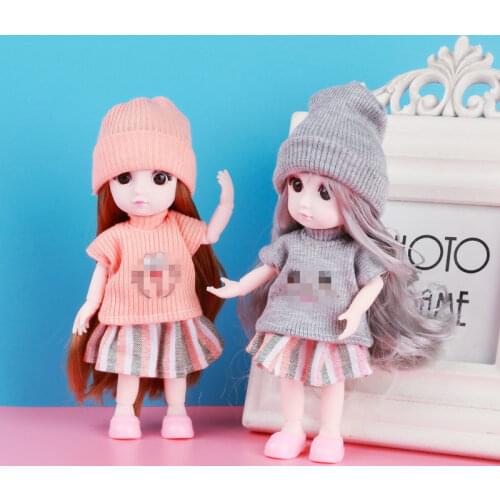 High Quality Doll Clothes for 16cm BJD Doll Fashion Hat+Shirt+Pants Suit Dress Skirt Outfit General for Girl Toy Accessories