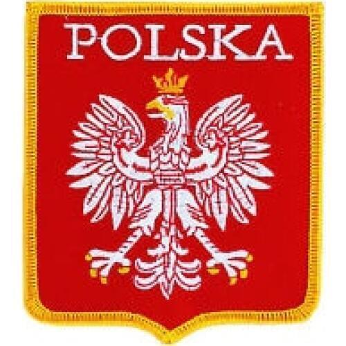 High quality POLAND Flag Embroidered Patch iron on patches hot sales flag embroidered patches