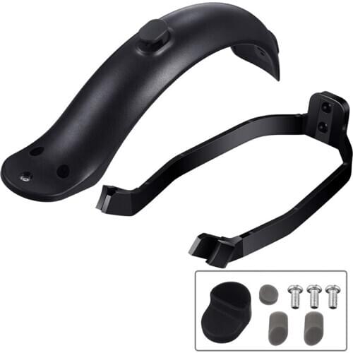 Rear Mudguard and Bracket Replacement Accessory for Xiaomi M365/M365 Pro Scooter with Screws and Screw Caps