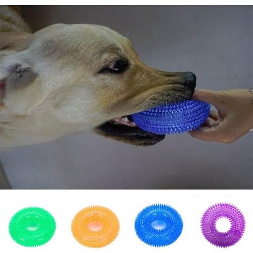 1Pcs Pet Traning Supplies Dog Toy Ball Non-toxic Vinyl Vocalization Chewable Chewing Teeth Bleaning Ball Pet Toy
