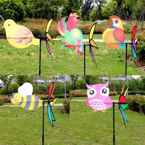 3D Large Cute Animal Windmill Wind Spinner Whirligig Yard Garden Decor Kids Toys Y4UD