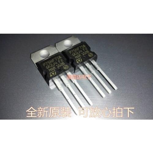 5PCS MOS fet STP75NF75 P75NF75 75A 75V TO220 imported original genuine spot