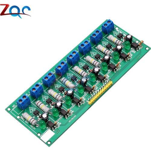AC 220V 8 Channel MCU TTL Level 8 Ch Optocoupler Isolation Test Board Isolated Detection Tester Module PLC Processors