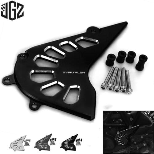 Motorcycle CNC Aluminum Front Sprocket Chain Cover Engine Protect Guard For Husqvarna Svartpilen 401 250 2018 - 2021 Accessories