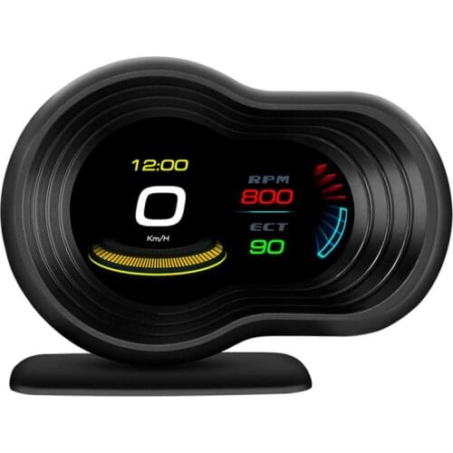 Car HUD OBD2 Auto On-board Computer Speed Monitoring with Acceleration Turbo Alarm Head Up Display Digital Gauge Car Accessories