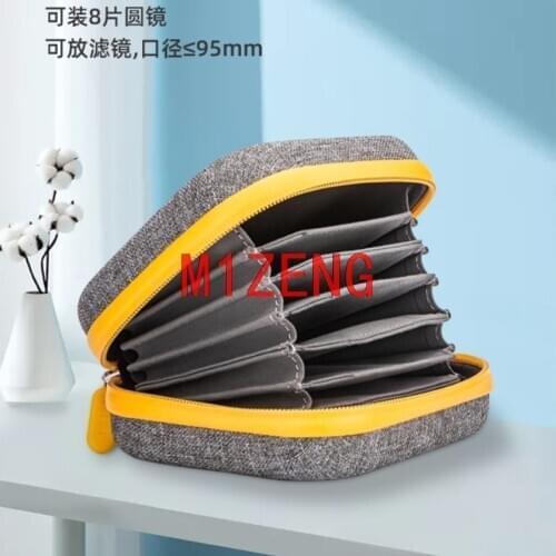 Caddy 8 pockets Round circular Lens Filter storage case bag cover box protector For 25mm to 95mm to UV CPL ND camera filter