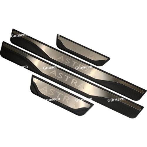 For Auto Accessories Opel Vauxhall Astra Door Sill Scuff Plate Stainless Steel Protector Guards Car Sticker Styling 2010-2019