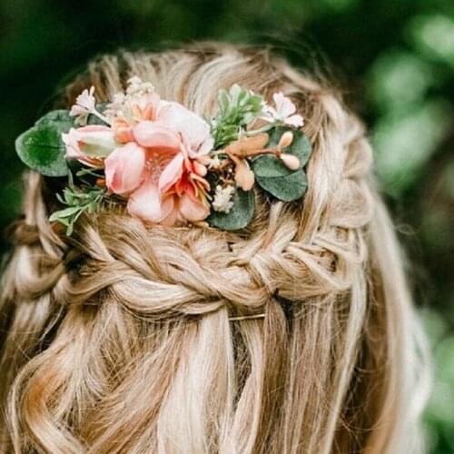 Parent-child Elegant Chiffon Pearl Floral Hair Clips Girls Lace Flowers Hairpins Clip Barrettes Clip for Party Celebration