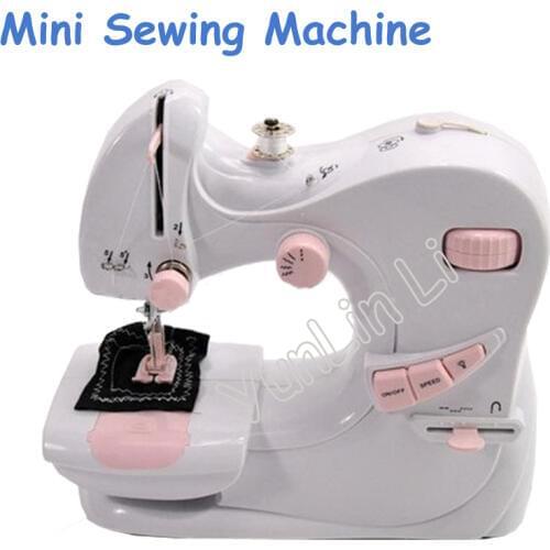 Electrical Mini Sewing Machine Double Speed Double Needle Household Serging Tool UFR-601