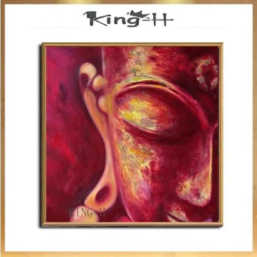Artist Hand-painted High Quality Modern Abstract Buddha Figure Oil Painting on Canvas Pop Fine Art Modern Buddha Figure Painting