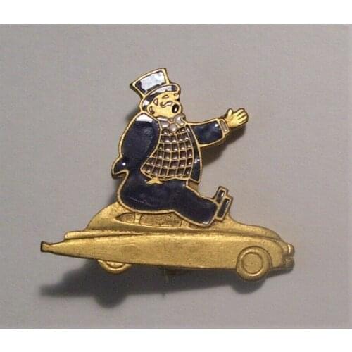 Custom 1939 Coupe Auto National Stag Iron Zinc Material Soft Hard Enamel Brooch Antique Lapel Pin Can be Customized