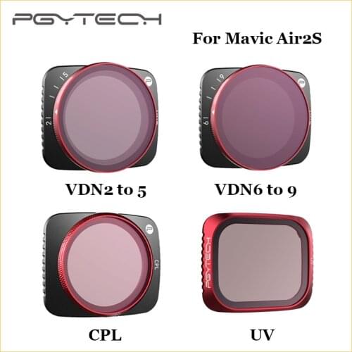 PGYTECH Mavic Air 2S Filter Set UV CPL VND 2to5 6to9 Camera Lens Filter for DJI Mavic Air 2S Accessories in stock original