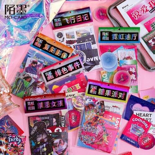 45 Pcs Cool Laser Stickers Set Scrapbooking Stickers For Journal Planner Diy Crafts Scrapbooking Embelishment