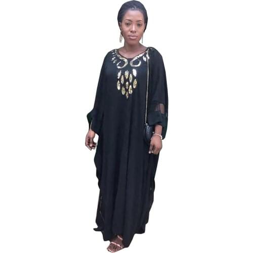 New Africa Dashiki Womens Fashion Abaya Stylish Chiffon Fabrics White Burgundy Lace Loose Long Dress Free Size + Inside 2 Piece